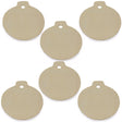 3.25-Inch Unfinished Wooden Christmas Ornament Cutouts for DIY Crafts: Set of 6 in Beige color Round