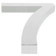 Arial Font White Painted MDF Wood Number 7 (Seven) 6 Inches in White color,  shape