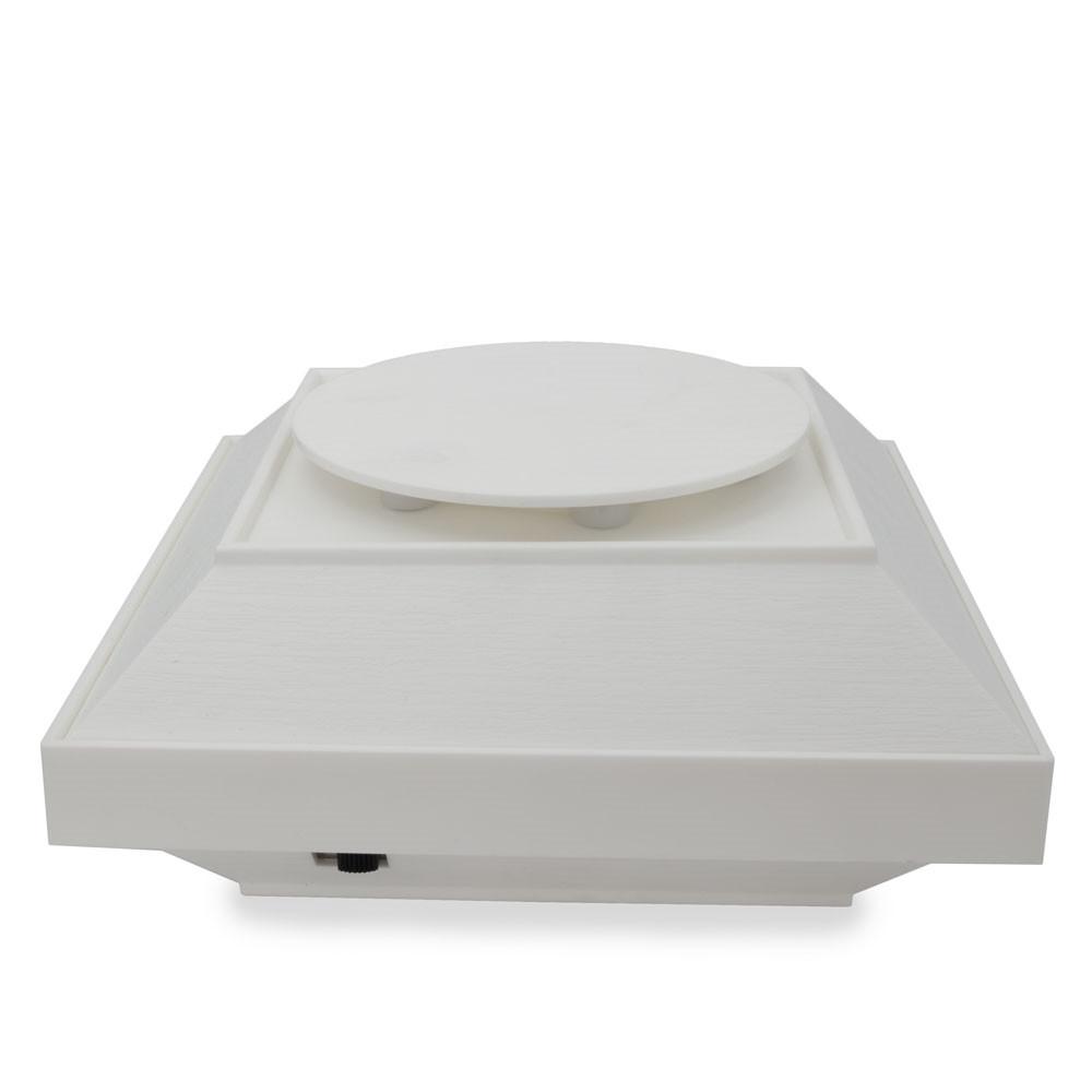 Battery Operated Rotating Turntable 4 Inches in White color,  shape