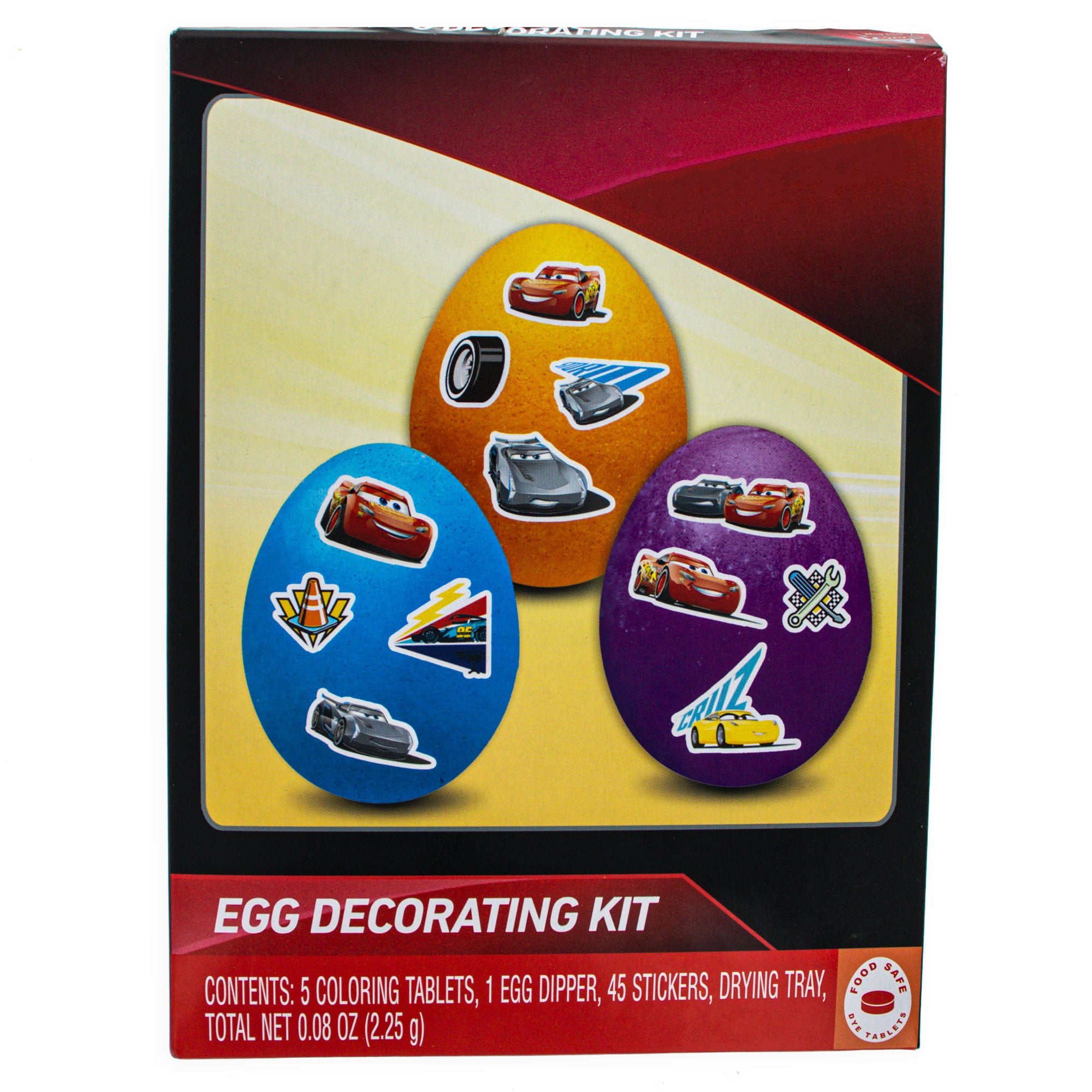 45 Cartoon Character Stickers Easter Egg Decorating Kit in Multi color