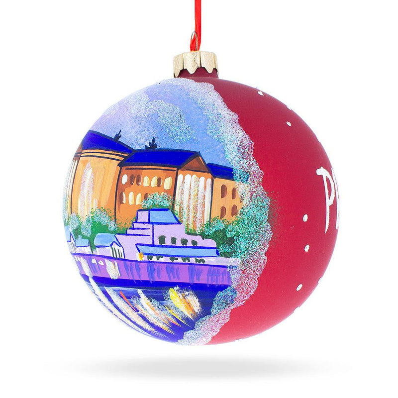 Buy Online Gift Shop Philadelphia, Pennsylvania Glass Ball Christmas Ornament 4 Inches