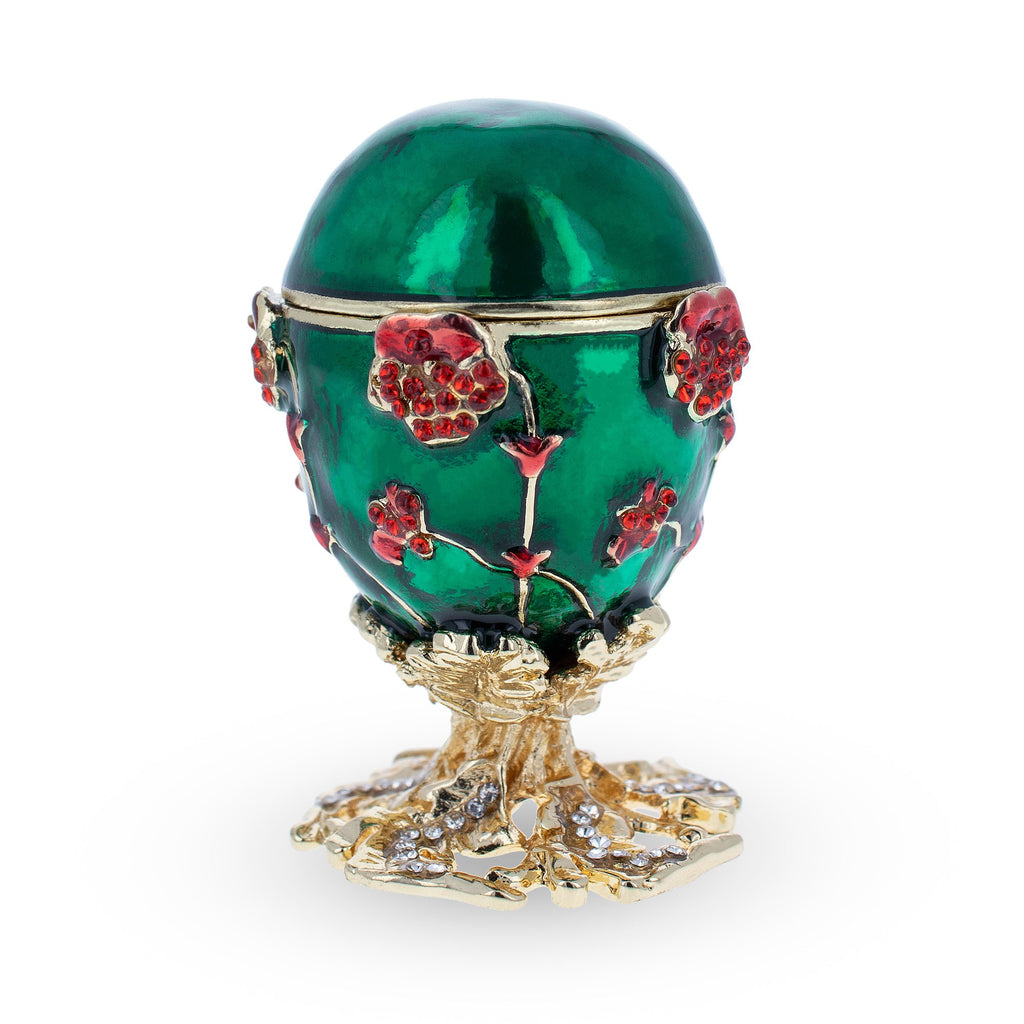 1899 Pansy Royal Imperial Easter Egg in Green color Oval