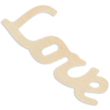 Unfinished Unpainted Word "Love" Sign Cutout DIY Craft 6.5 Inches in Beige color,  shape