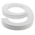 Arial Font White Painted MDF Wood Number 9 (Nine) 6 Inches in White color,  shape