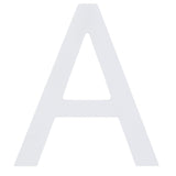 Arial Font White Painted MDF Wood Letter A (6 Inches) in  color