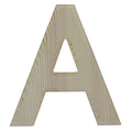 Unfinished Wooden Arial Font Letter A (6.25 Inches) in Beige color