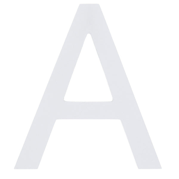 Arial Font White Painted MDF Wood Letter A (6 Inches) by BestPysanky