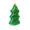 Glass Garland-Decorated Tree Glass Christmas Ornament in Green color Triangle