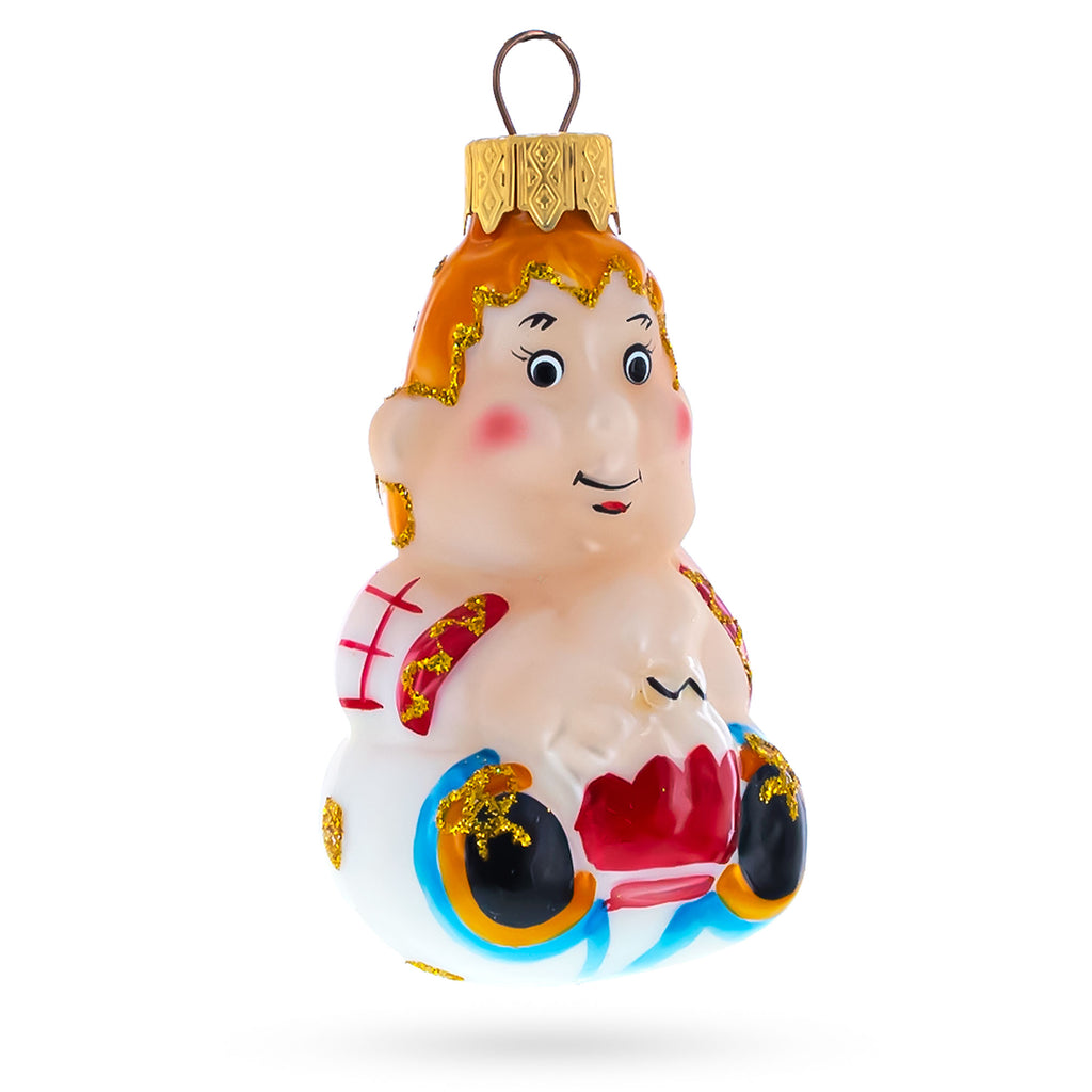 Carlson Fairytale Character Glass Christmas Ornament in Pink color Figurine