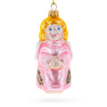 Vintage Style Angel in Pink Glass Christmas Ornament in Pink color Figurine