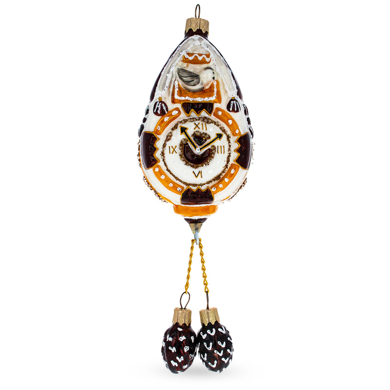 Traditional German Cuckoo Clock Glass Christmas Ornament by BestPysanky
