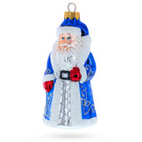 Grandfather Frost Glass Christmas Ornament in Multi color,  shape