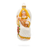 Glass Angel Playing Harp Glass Christmas Ornament in Multi color