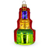 Glass Stacked Gift Boxes Glass Christmas Ornament in Gold color