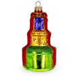 Stacked Gift Boxes Glass Christmas Ornament in Gold color