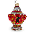 Samovar Teapot Glass Christmas Ornament in Red color,  shape