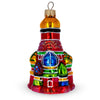 Cathedral Glass Christmas Ornament in Red color,  shape