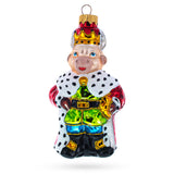 Bull the King Glass Christmas Ornament in Multi color,  shape