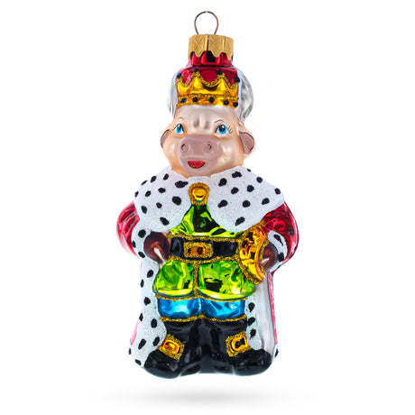 Glass Bull the King Glass Christmas Ornament in Multi color