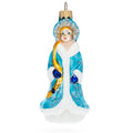 Snegurochka Snow Maiden Glass Christmas Ornament in Blue color Figurine