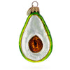 Glass Shiny Avocado Glass Christmas Ornament in Green color Oval
