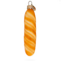 French Baguet Glass Christmas Ornament in Beige color Figurine