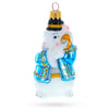 Glass The White Rabbit Holding Watch Glass Christmas Ornament in Multi color