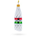 Deli Style Salami Sausage Glass Christmas Ornament in White color Figurine