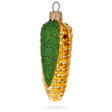 Glittered Corn on the Cob Glass Christmas Ornament in Yellow color Figurine