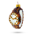 Brown Wristwatch Glass Christmas Ornament in Brown color Figurine