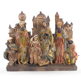Resin Bethlehem Nativity Scene Figurine 12 Inches in Beige color