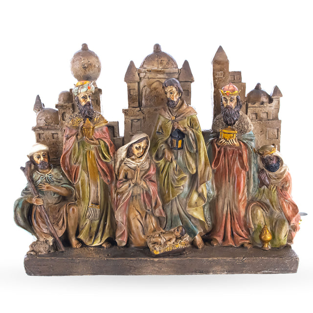 Bethlehem Nativity Scene Figurine 12 Inches in Beige color