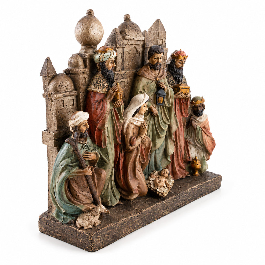Bethlehem Nativity Scene Figurine 12 InchesChina , dimensions in inches: 12 x 13.47 x 11.03