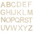 Set of 26 Unfinished Wooden Letters (1.75 Inches) in  color