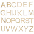 Set of 26 Unfinished Wooden Letters (1.75 Inches) in Beige color