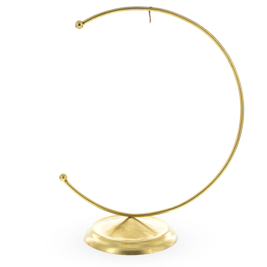 Gold Crescent Metal Ornament Display Stand 5.9 Inches in Gold color