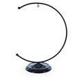 Black Crescent Metal Ornament Display Stand 5.9 Inches in Black color