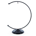 Crescent Moon Black Painted Metal Ornament Display Stand 8.8 Inches (Poland) in Black color