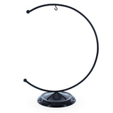 Metal Elegant C-Shape Black Metal Dimensional Solid Base Ornament Display Stand 5.9 Inches in Black color