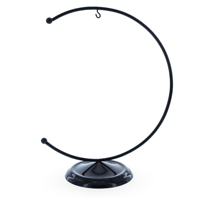 Black Crescent Metal Ornament Display Stand 5.9 Inches in Black color