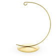 Elegant Curved Gold Metal Solid Round Base Ornament Display Stand 5.9 Inches in Gold color,  shape