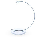 Solid Round Base Silver Metal Ornament Display Stand 7.8 Inches (Poland) in Silver color