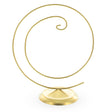 Elegant Spiral Gold Metal Solid Round Base Ornament Display Stand 4 Inches in Gold color,  shape