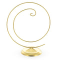Art Deco Swirl Gold Metal Ornament Display Stand 10 Inches (Poland) in Gold color