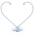 Distand Double Heart Silver Metal Solid Round Base Ornament Display Stand 9 Inches in Silver color,  shape