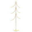 Metal Six Ornaments Tree Gold Metal Solid Round Base Ornament Display Stand 16 Inches in Gold color