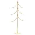 6-Arm Tiered Tree Gold Metal Ornament Display Stand 14 Inches (Poland) in Gold color