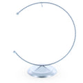 Crescent Moon Twisted Silver Metal Ornament Display Stand 9 Inches (Poland) in Silver color