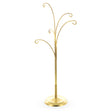Five Hands Gold Metal Solid Round Base Ornament Display Stand 12.4 Inches in Gold color,  shape