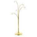 5-Arm Scroll Tree Branches Gold Metal Ornament Display Stand 14.5 Inches (Poland) in Gold color
